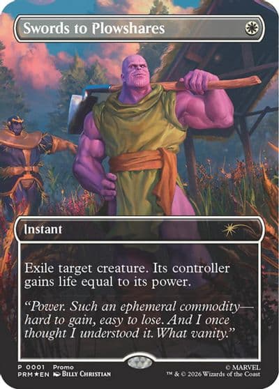 Swords to Plowshares Borderless Magazine Insert Media Promos Magic card