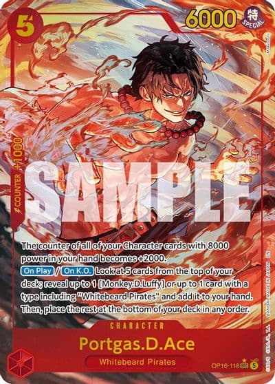 PortgasDAce 118 Alternate Art The Time of Battle One Piece card