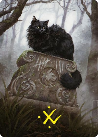 Nine Lives Familiar 2 Art Card 36 54 Gold Stamped Signature Art Series: Foundations Magic card