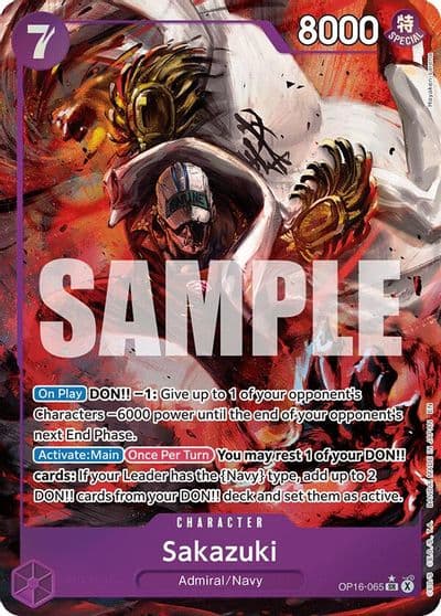 Sakazuki Alternate Art The Time of Battle One Piece card