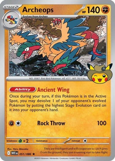 Archeops - 051 (Fossil Museum Exclusive) ME: Mega Evolution Promo Pokemon card