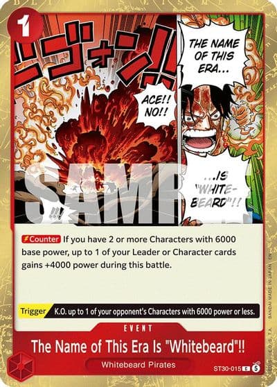 The Name of This Era Is Whitebeard Starter Deck EX: Luffy & Ace One Piece card