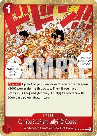 Can You Still Fight Luffy Of Course Starter Deck EX: Luffy & Ace One Piece card