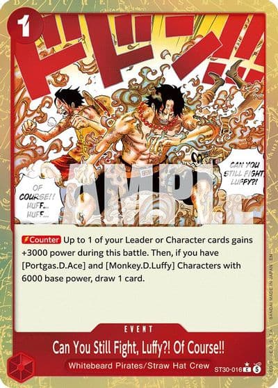 Can You Still Fight Luffy Of Course Parallel Starter Deck EX: Luffy & Ace One Piece card