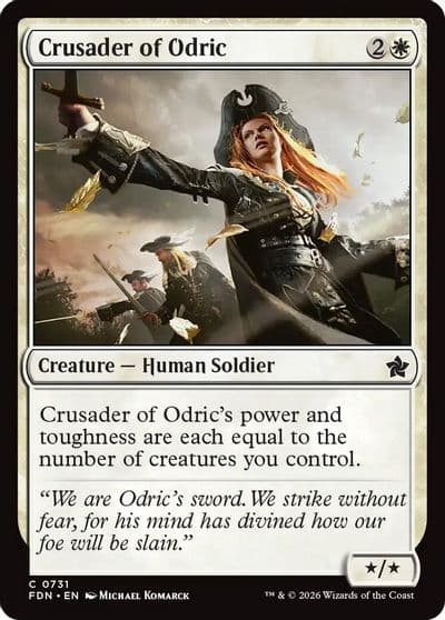 Crusader of Odric 0731 Foundations Magic card