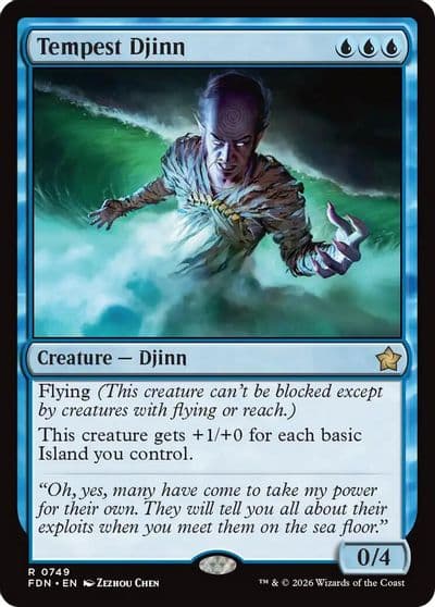 Tempest Djinn 0749 Foundations Magic card