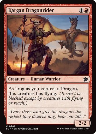 Kargan Dragonrider 0762 Foundations Magic card