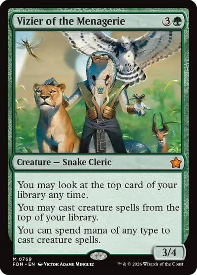 Vizier of the Menagerie 0769 Foundations Magic card