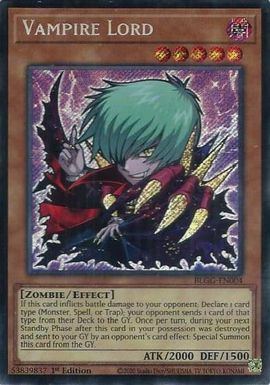 Vampire Lord Battles of Legend: Glorious Gallery Yu-Gi-Oh! card