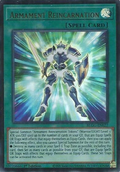 Armament Reincarnation Battles of Legend: Glorious Gallery Yu-Gi-Oh! card