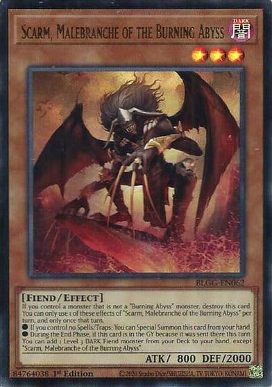 Scarm Malebranche of the Burning Abyss Battles of Legend: Glorious Gallery Yu-Gi-Oh! card