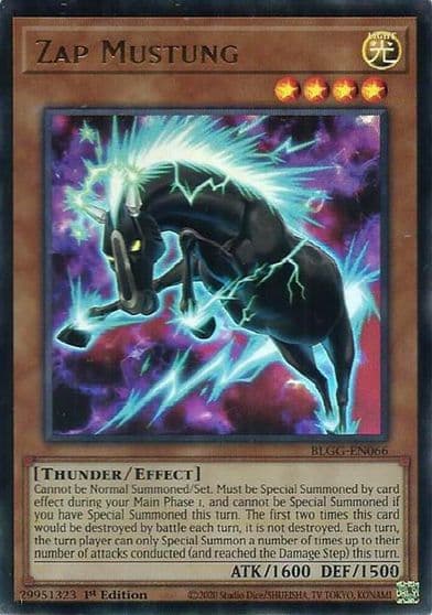 Zap Mustung Battles of Legend: Glorious Gallery Yu-Gi-Oh! card