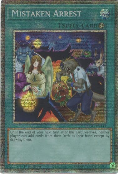 Mistaken Arrest Starlight Rare Battles of Legend: Glorious Gallery Yu-Gi-Oh! card