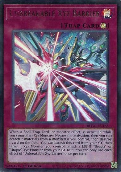 Unbreakable Xyz Barrier Battles of Legend: Glorious Gallery Yu-Gi-Oh! card