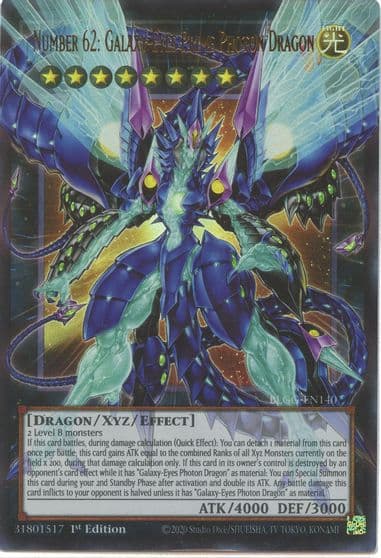 Number 62 Galaxy Eyes Prime Photon Dragon Battles of Legend: Glorious Gallery Yu-Gi-Oh! card