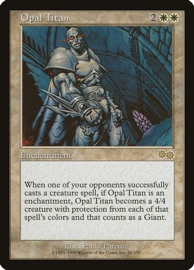 Opal Titan Urza's Saga Magic card