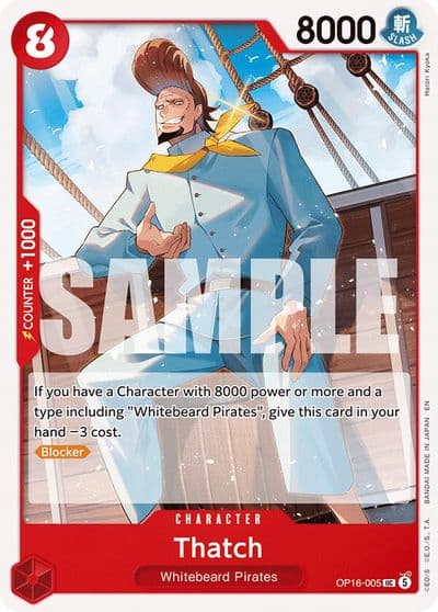 Thatch The Time of Battle One Piece card