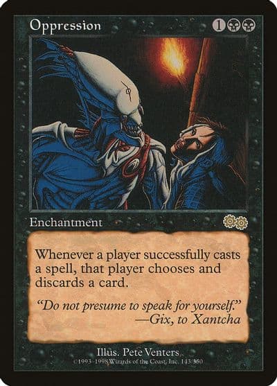 Oppression Urza's Saga Magic card