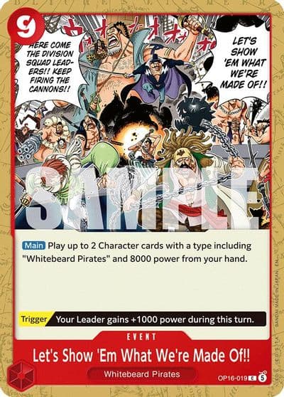 Lets Show Em What Were Made Of The Time of Battle One Piece card