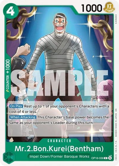 Mr2BonKureiBentham 036 The Time of Battle One Piece card