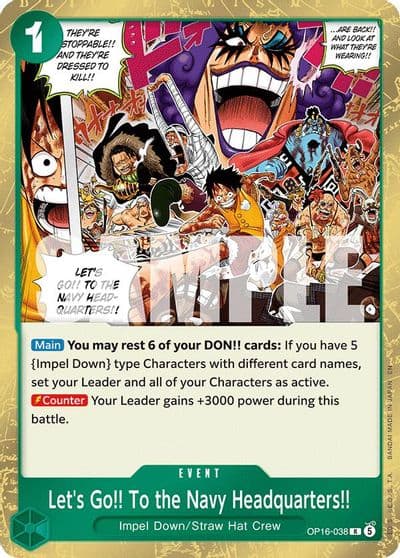 Lets Go To the Navy Headquarters The Time of Battle One Piece card