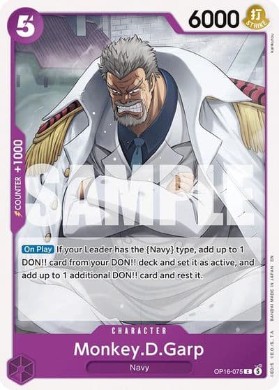 MonkeyDGarp The Time of Battle One Piece card