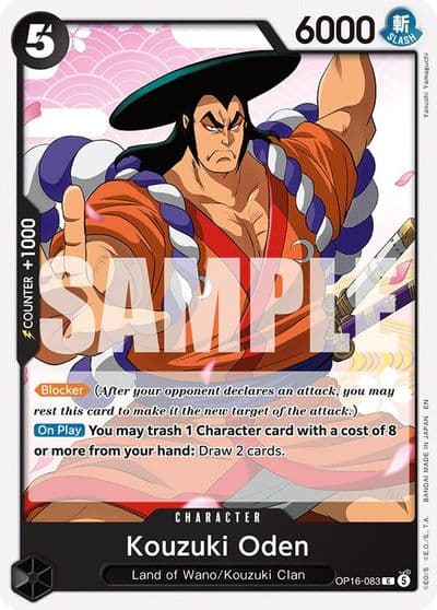 Kouzuki Oden The Time of Battle One Piece card