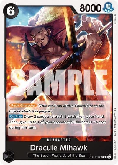 Dracule Mihawk The Time of Battle One Piece card