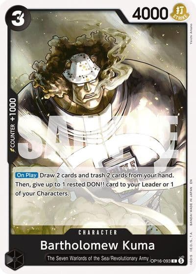 Bartholomew Kuma 093 The Time of Battle One Piece card