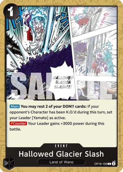 Hallowed Glacier Slash The Time of Battle One Piece card
