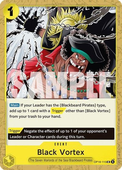 Black Vortex The Time of Battle One Piece card