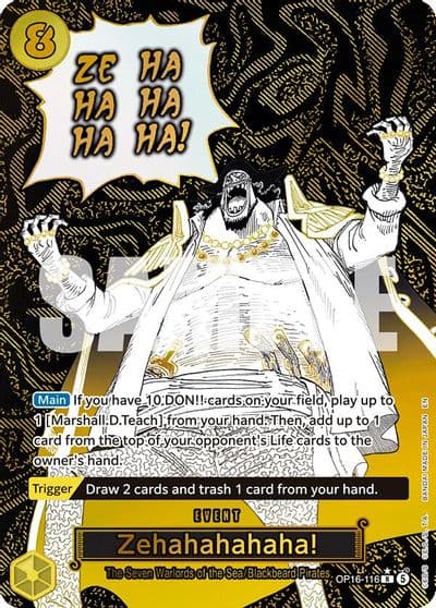 Zehahahahaha Alternate Art The Time of Battle One Piece card