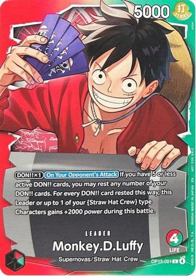 MonkeyDLuffy OP13 001 Ichiban Kuji Exclusive One Piece Promotion Cards One Piece card