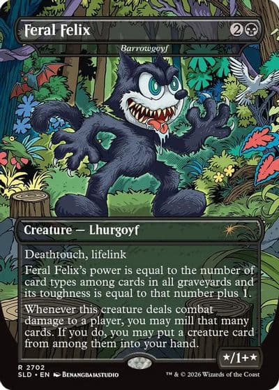 Feral Felix Barrowgoyf Secret Lair Drop Series Magic card