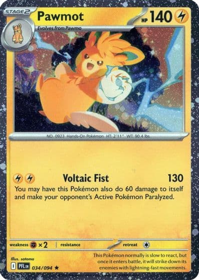 Pawmot (Cosmos Holo) Blister Exclusives Pokemon card