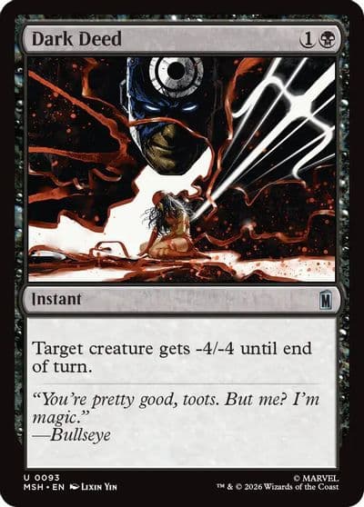 Dark Deed Marvel Super Heroes Magic card