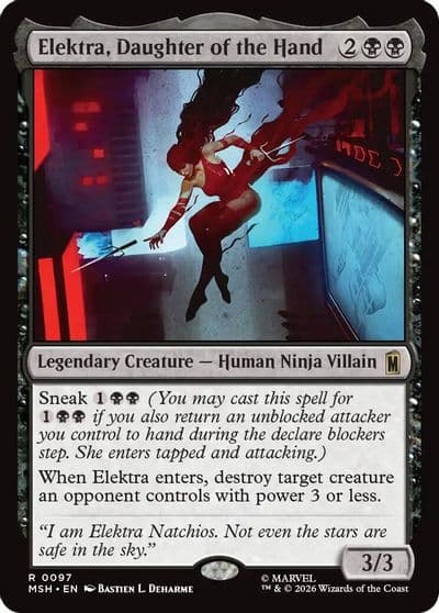 Elektra Daughter of the Hand Marvel Super Heroes Magic card