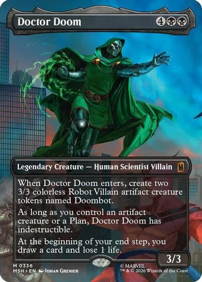 Doctor Doom Borderless 0336 Marvel Super Heroes Magic card