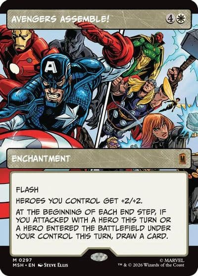 Avengers Assemble Borderless 0297 Marvel Super Heroes Magic card