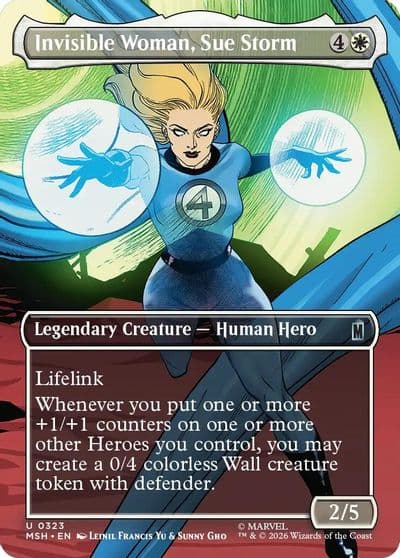 Invisible Woman Sue Storm Borderless Marvel Super Heroes Magic card