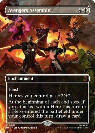 Avengers Assemble Borderless 0341 Marvel Super Heroes Magic card