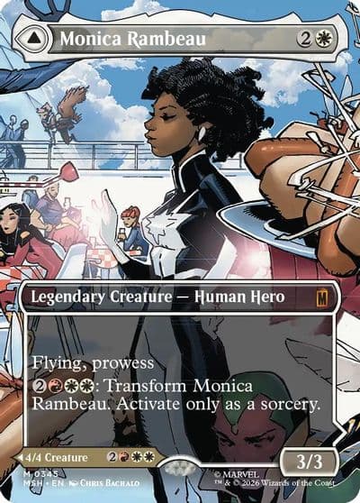 Monica Rambeau Borderless 0345 Marvel Super Heroes Magic card