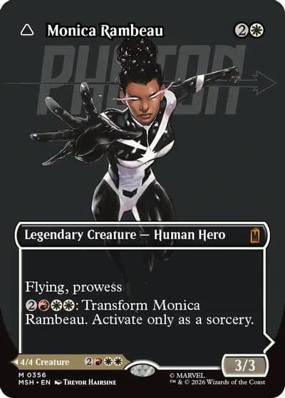 Monica Rambeau Borderless 0356 Marvel Super Heroes Magic card