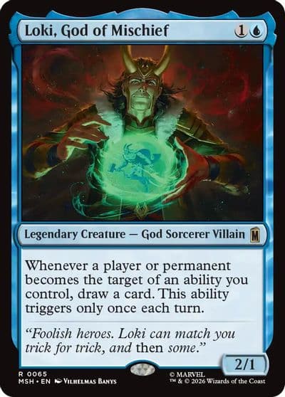 Loki God of Mischief Marvel Super Heroes Magic card