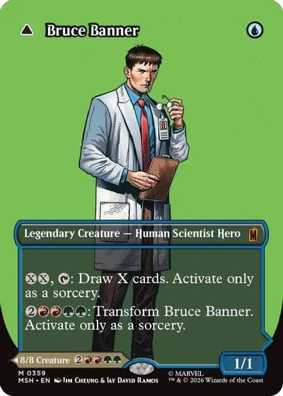 Bruce Banner Borderless 0359 Marvel Super Heroes Magic card