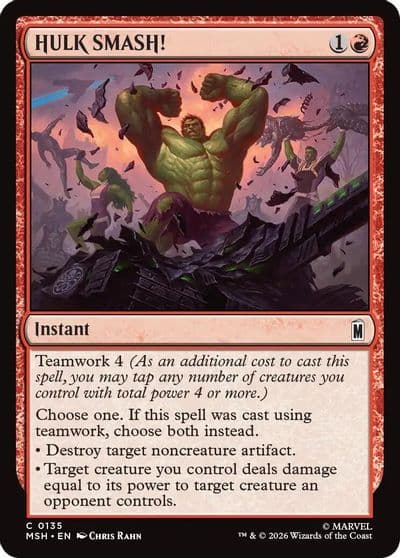 HULK SMASH Marvel Super Heroes Magic card