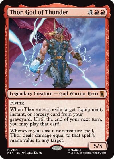 Thor God of Thunder Marvel Super Heroes Magic card