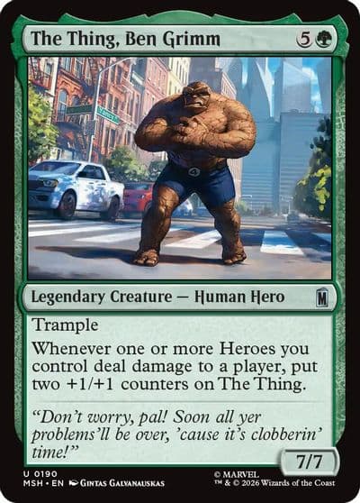 The Thing Ben Grimm Marvel Super Heroes Magic card