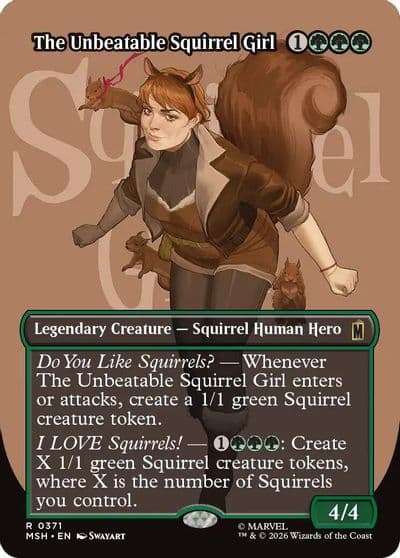 The Unbeatable Squirrel Girl Borderless Marvel Super Heroes Magic card