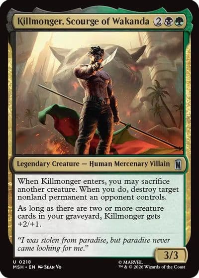 Killmonger Scourge of Wakanda Marvel Super Heroes Magic card